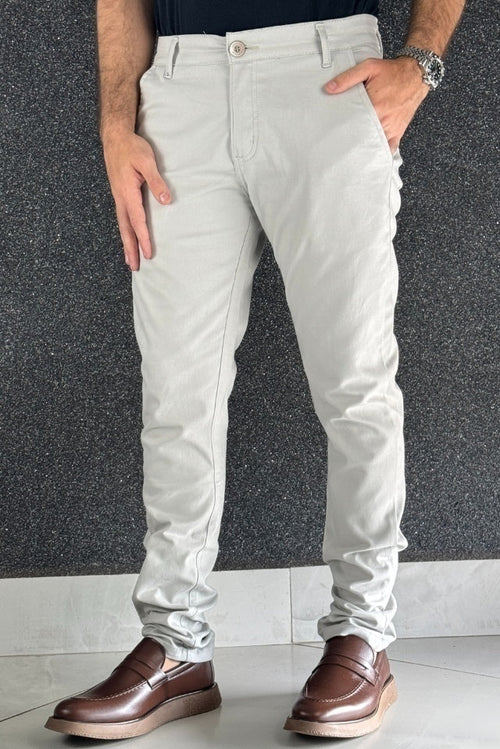 Pantalon Traditionnel Gris Clair
