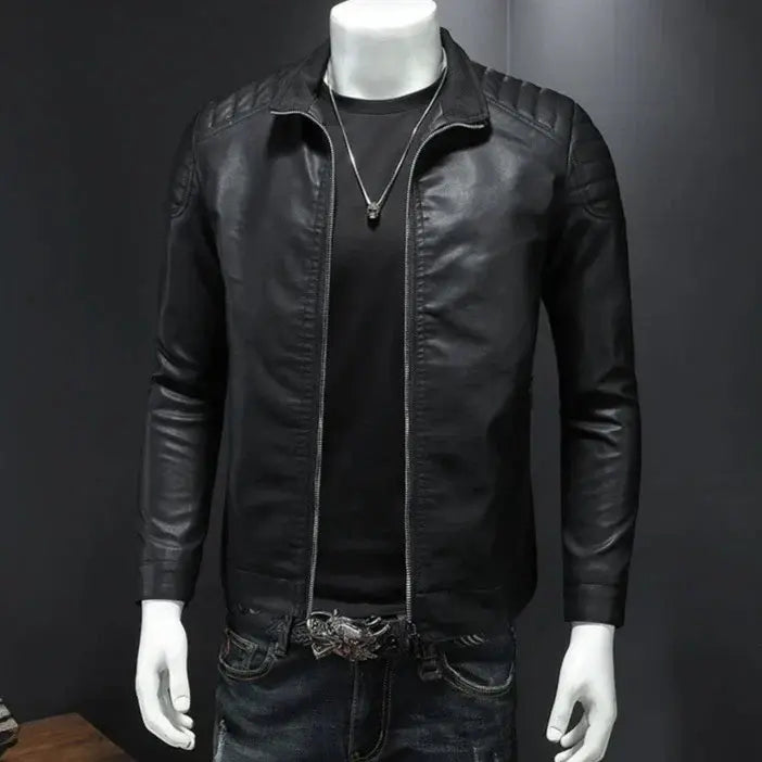 Veste en Cuir pour Homme Motard Bellvian - BL126